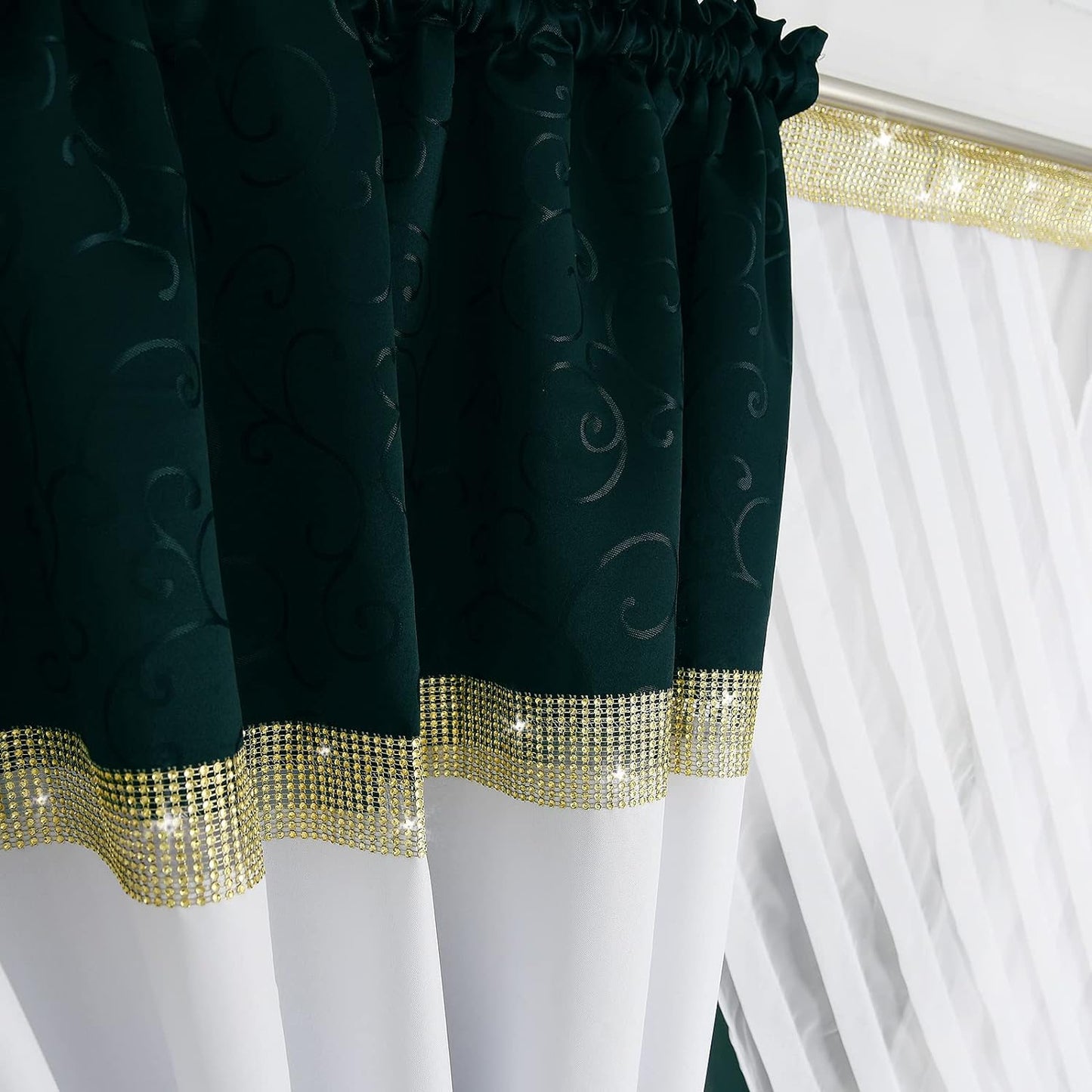 DESSI Dark Green Curtains - short image 2