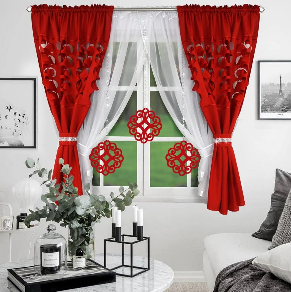 Decorative set with azure pendants -RED image 1