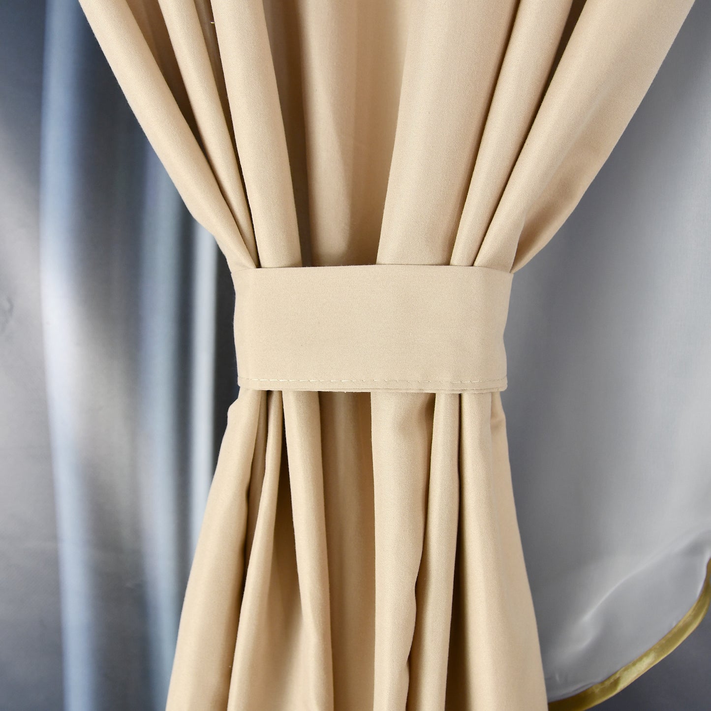 WERA - Beige curtain set with voile curtain + lambrequin image 4