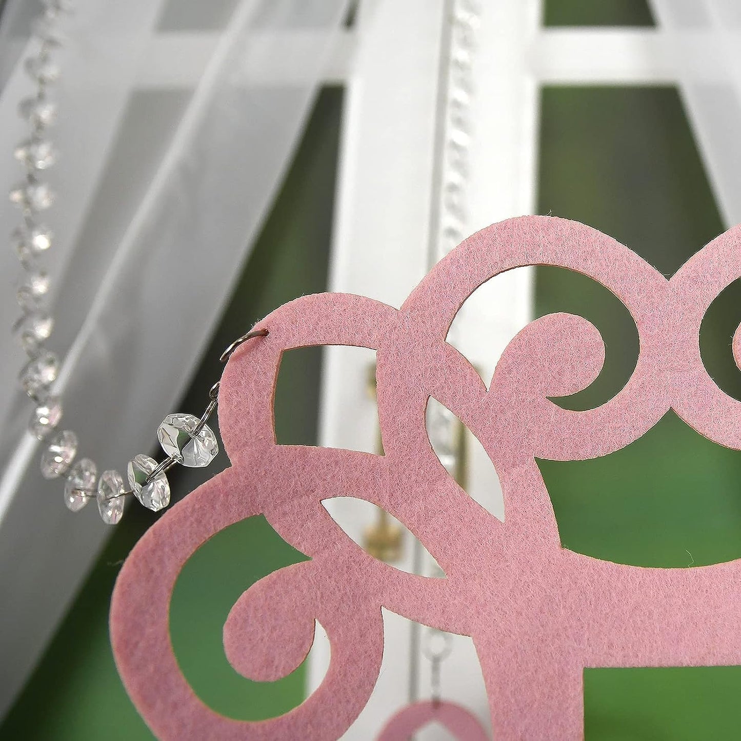 Decorative set with azure pendants - PASTEL PINK image 4