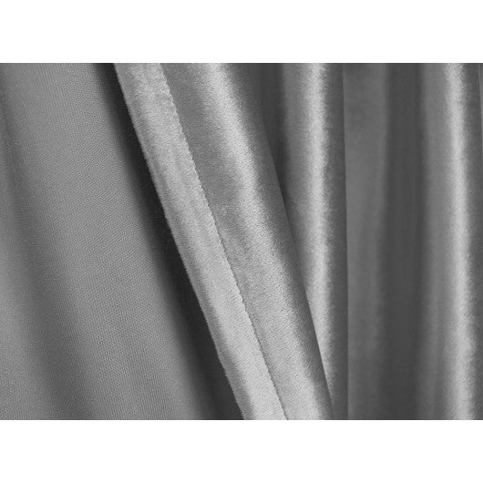 Silver velvet curtain on a tape 135x270cm ARACELI image 4