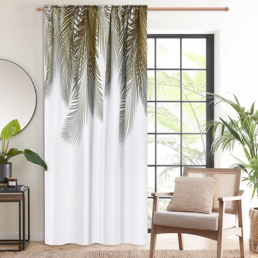 Curtain with gold leaves on a tape 145x250cm GRASSA image 1