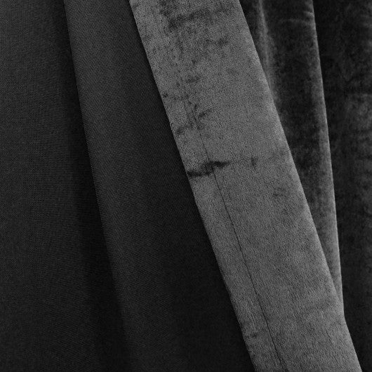 Graphite velvet curtain on a tape 135x250cm ANGELA image 2