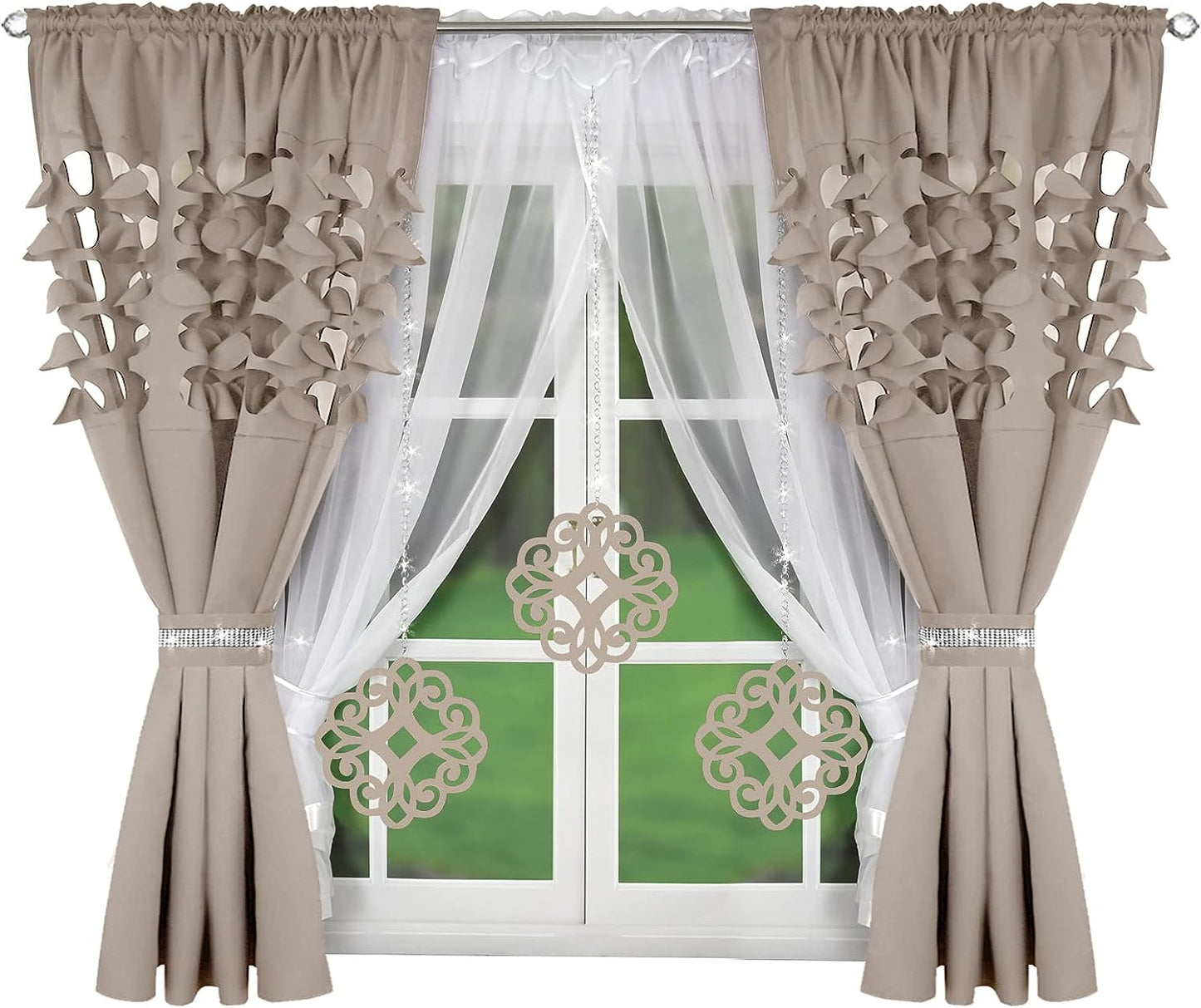 Decorative set with azure pendants -CAPPUCCINO image 0