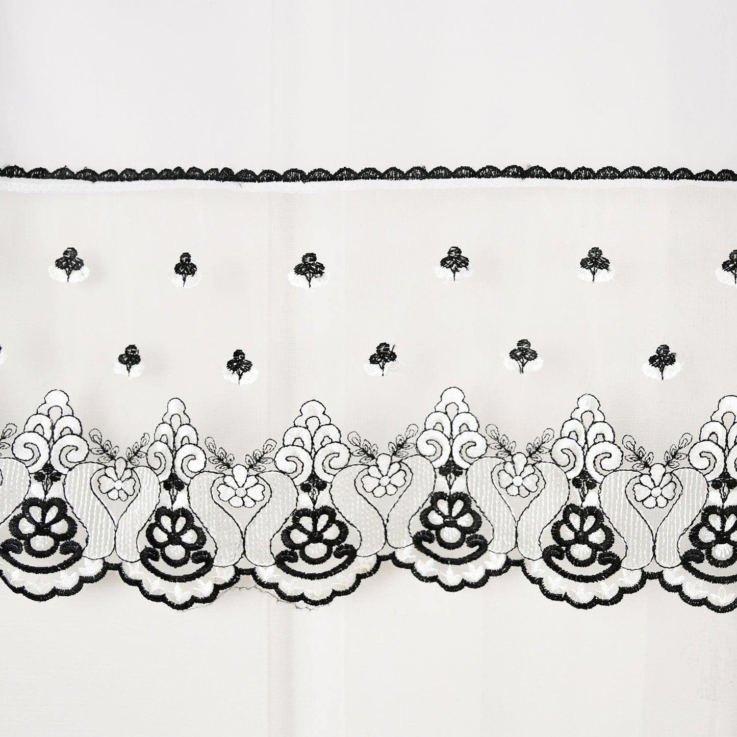 ,,Luna" Curtain with decorative lambrequin - black image 6