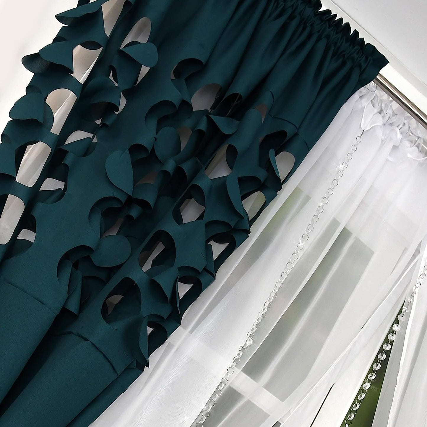 Decorative set with azure pendants - DARK GREEN image 4