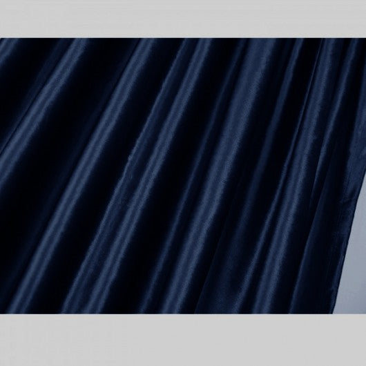 Navy blue velvet curtain on a tape 135x270cm ARACELI image 3
