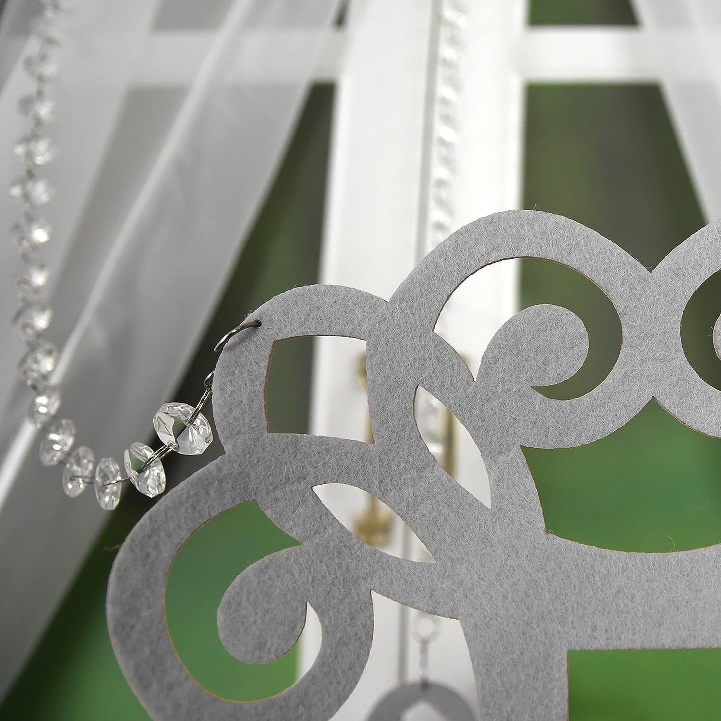 Decorative set with azure pendants - SILVER image 3
