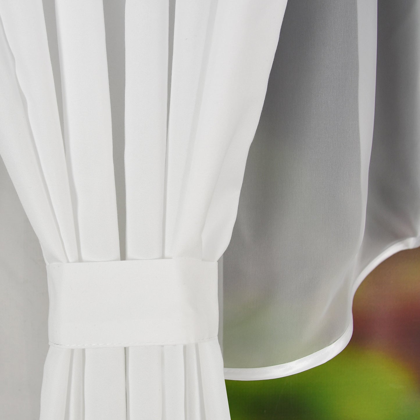 WERA - White curtain set with voile curtain + lambrequin image 4
