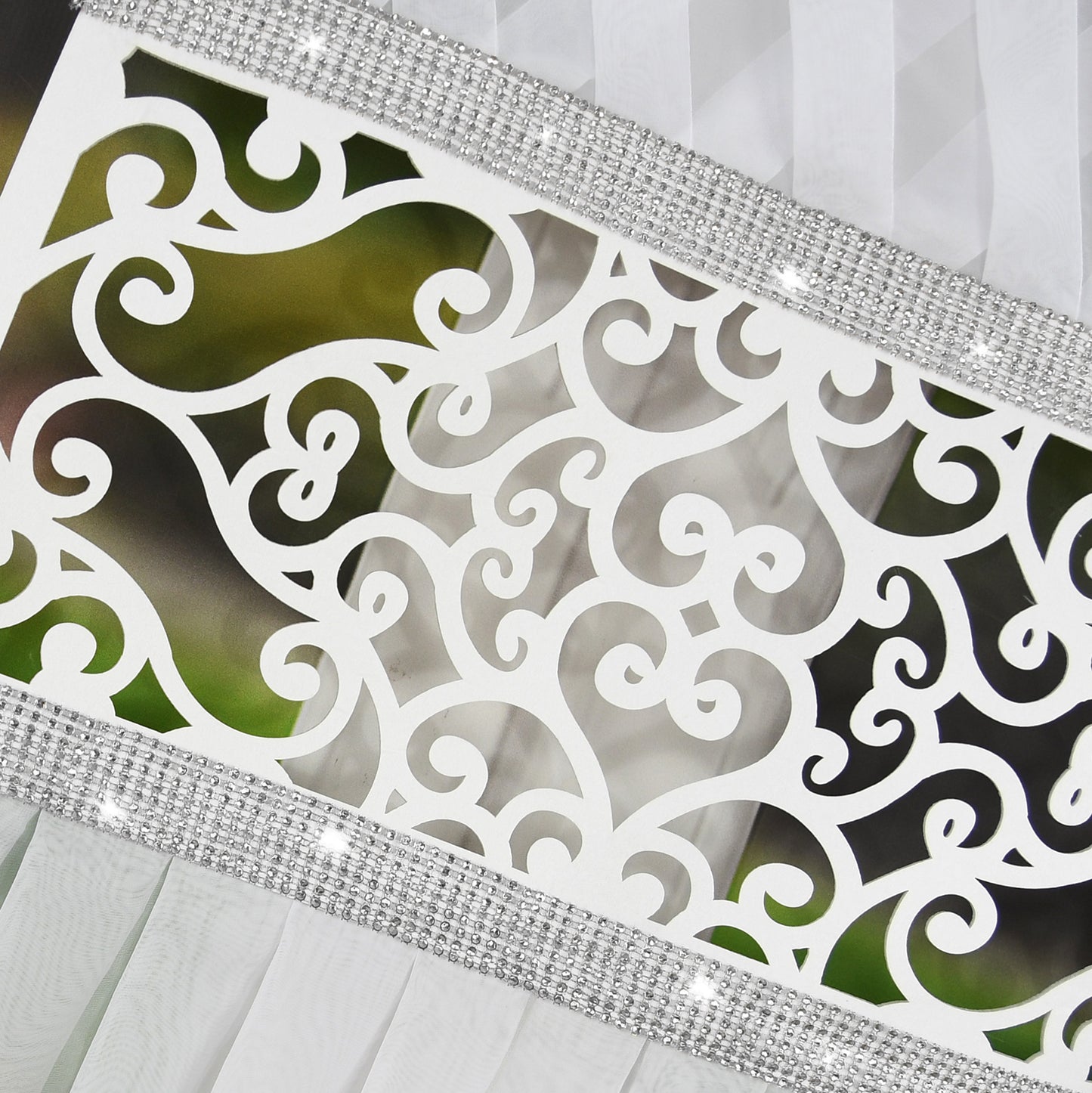 DESSI Dark Gray Velvet and Silver Rhinestones - Long image 2