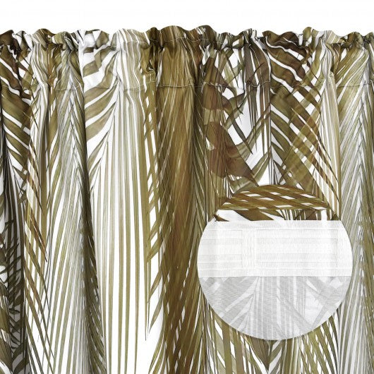 Curtain with gold leaves on a tape 145x250cm GRASSA image 2