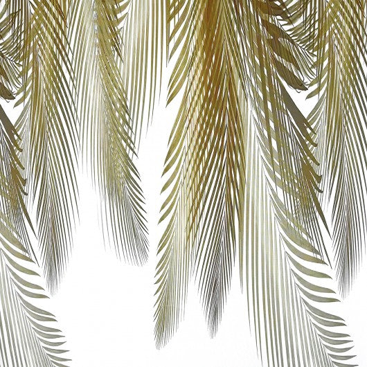 Curtain with gold leaves on a tape 145x250cm GRASSA image 4