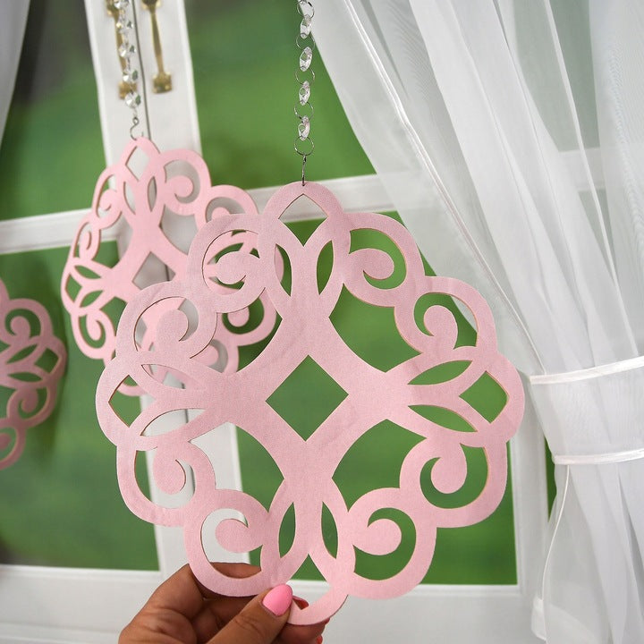 Decorative set with azure pendants - PASTEL PINK image 2