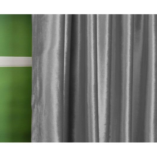 Silver velvet curtain on a tape 135x270cm ARACELI image 3