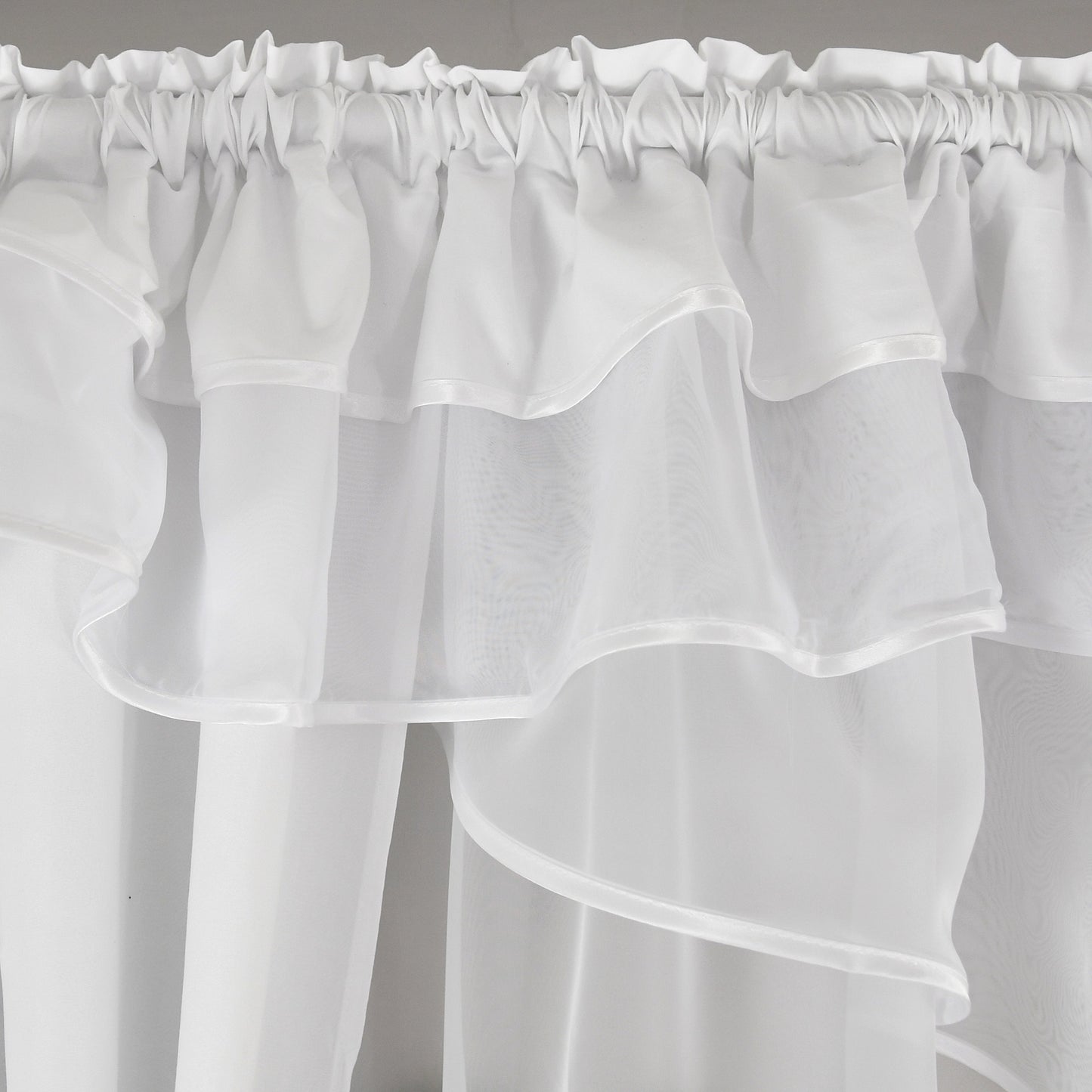 WERA - White curtain set with voile curtain + lambrequin image 3