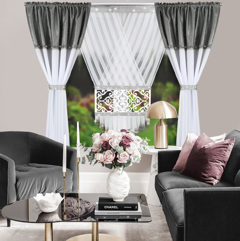 DESSI Light Gray and Silver - short image 1