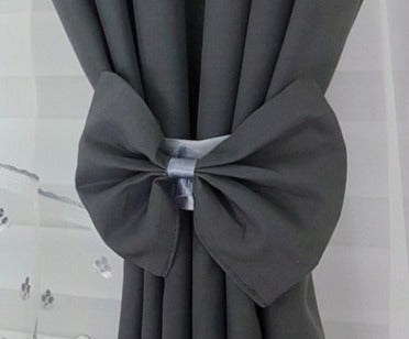 ,,Luna" Curtain with decorative lambrequin - dark gray image 3