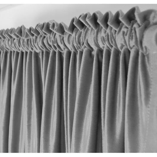Silver velvet curtain on a tape 135x270cm ARACELI image 2