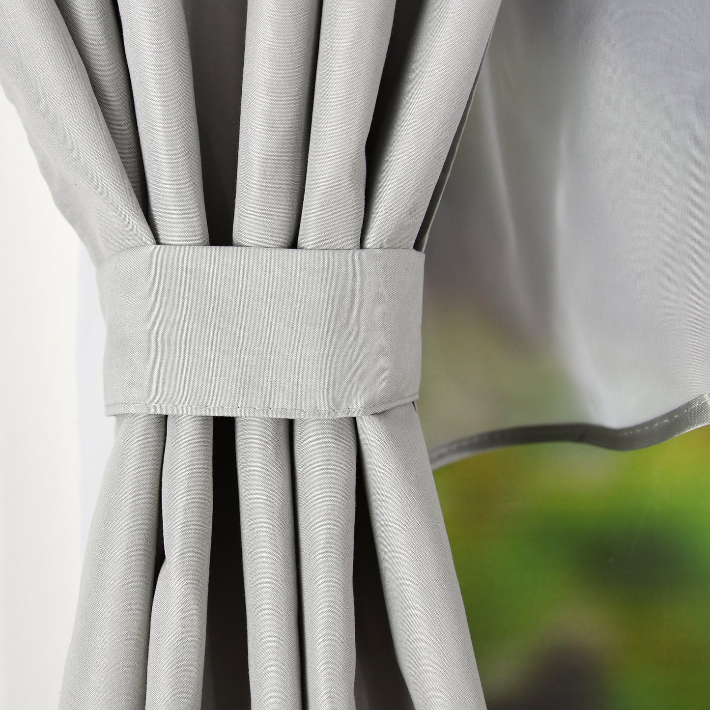 WERA - Gray curtain set with voile curtain + lambrequin image 3