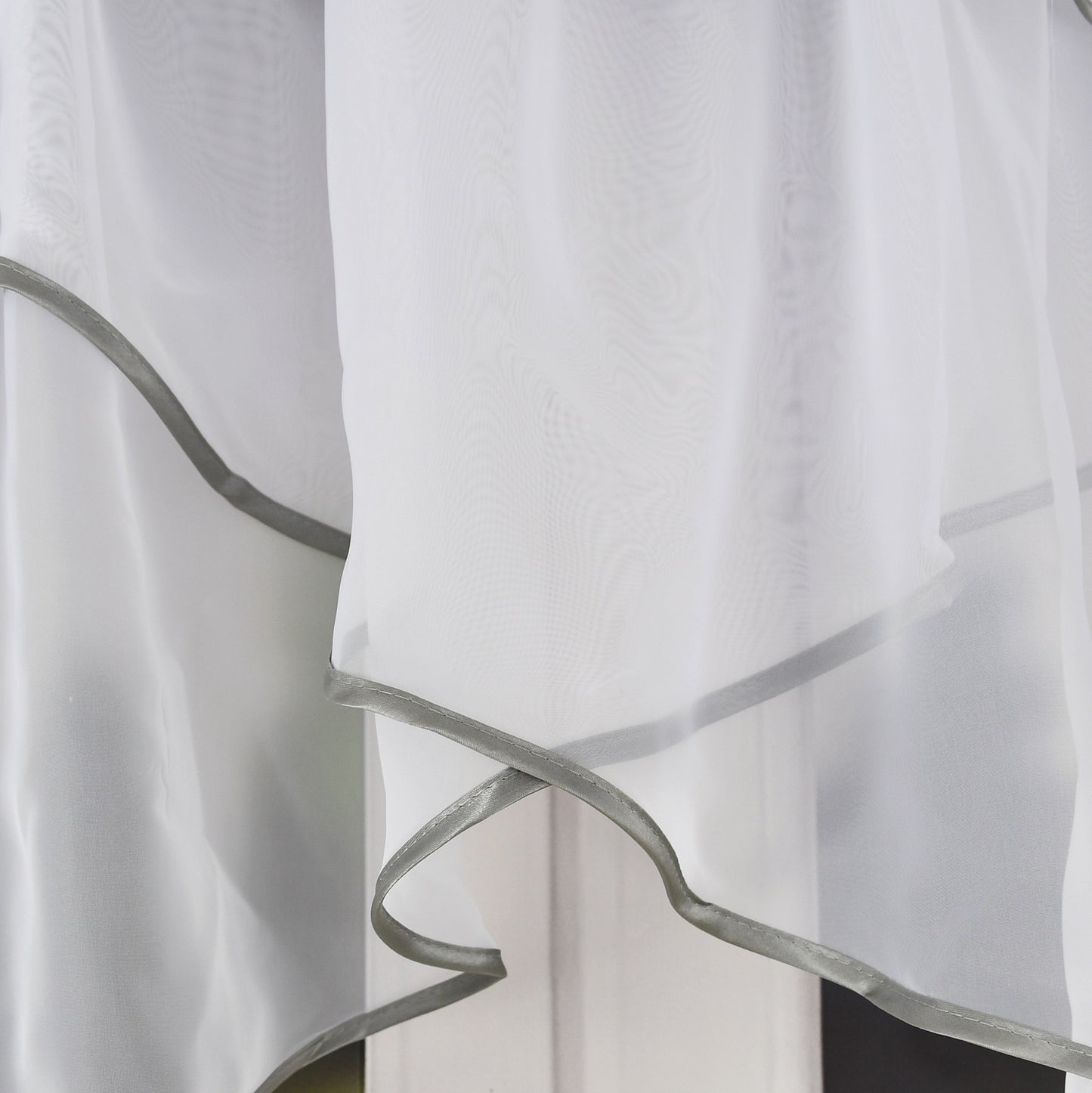 WERA - Gray curtain set with voile curtain + lambrequin image 4