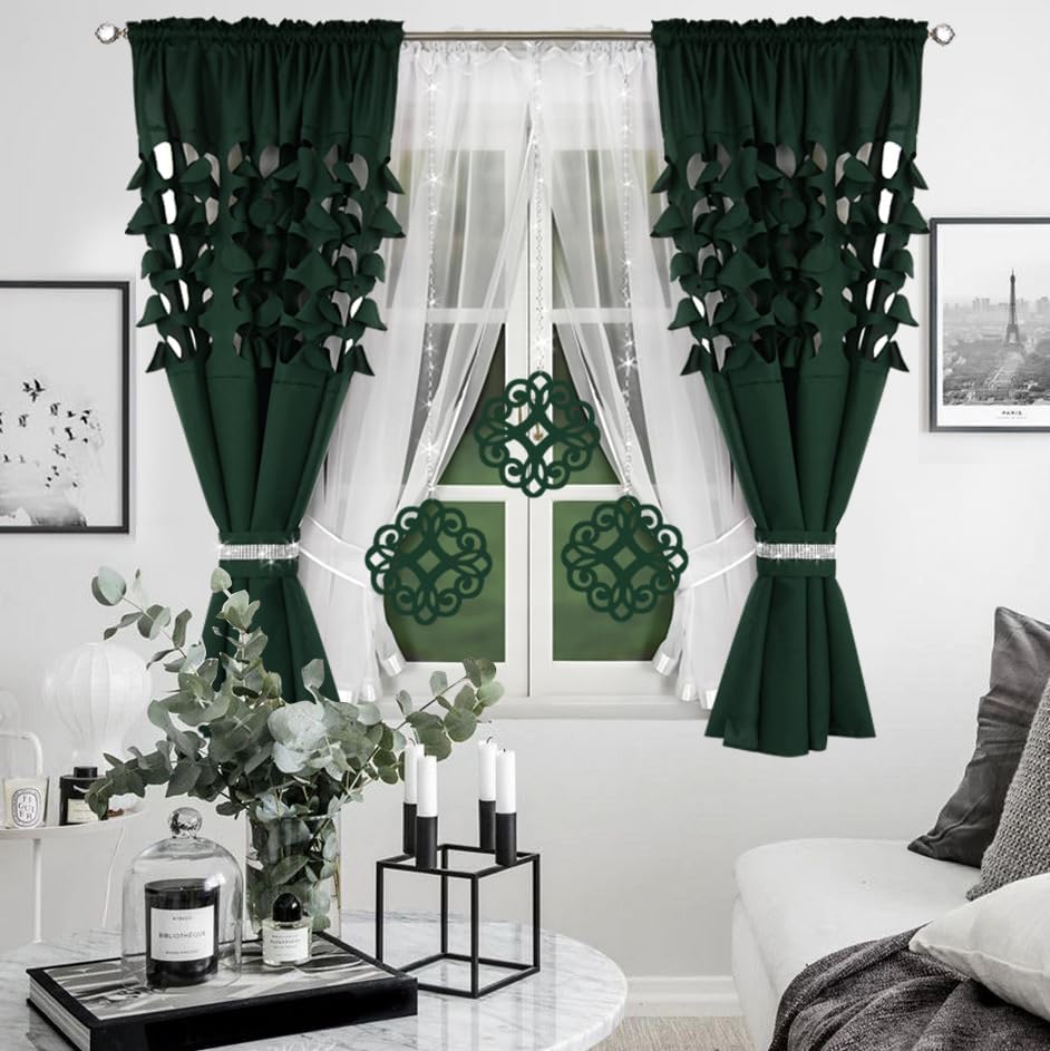 Decorative set with azure pendants - FOREST GREEN image 1