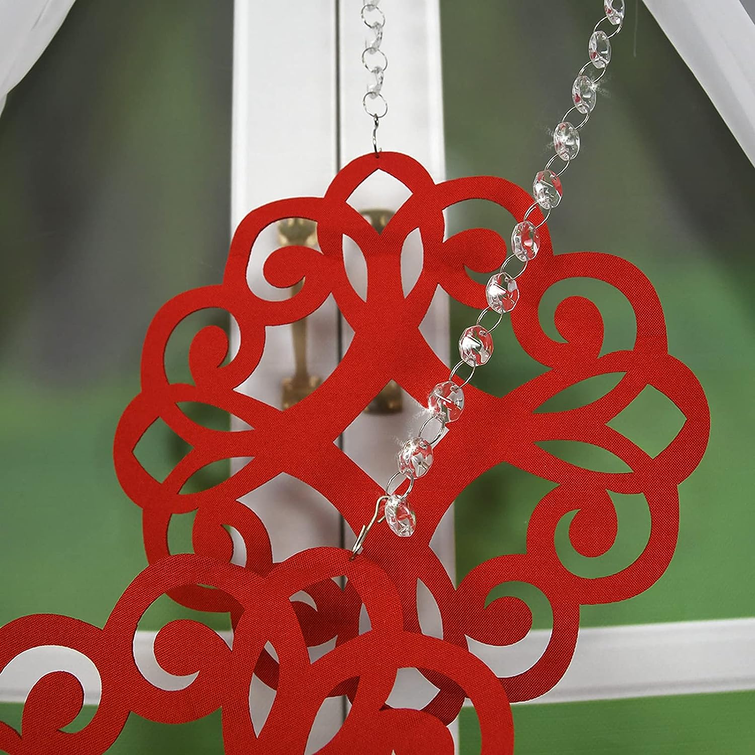 Decorative set with azure pendants -RED image 4