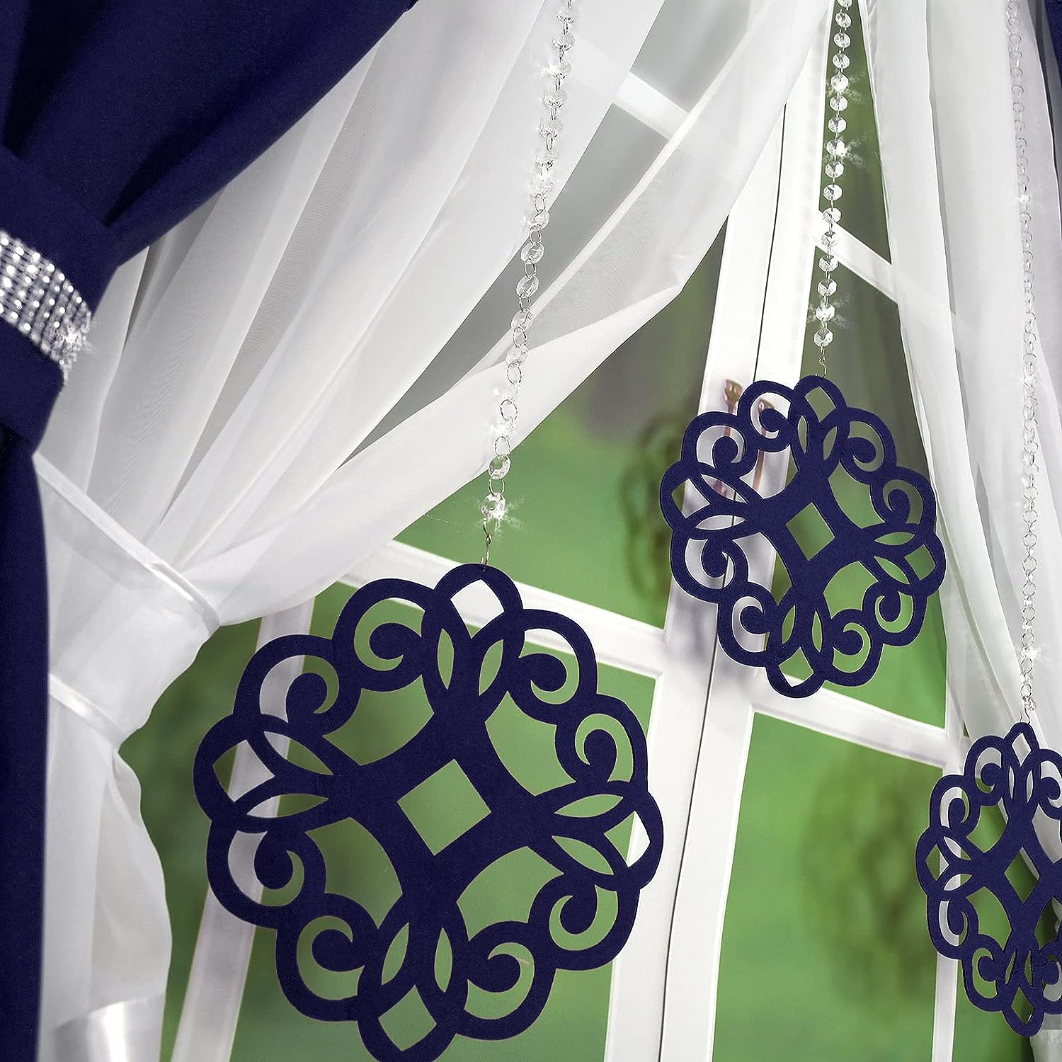 Decorative set with azure pendants - DARK BLUE image 2