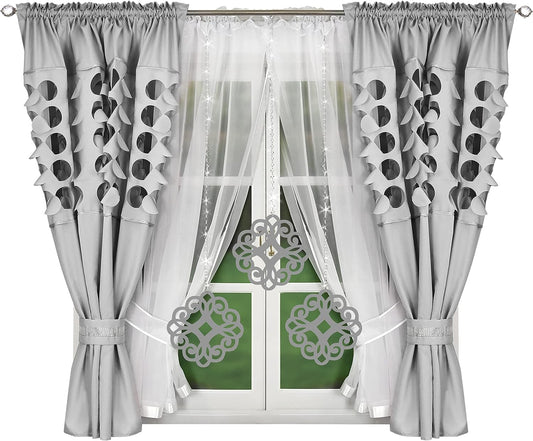 Decorative set with azure pendants - SILVER image 0