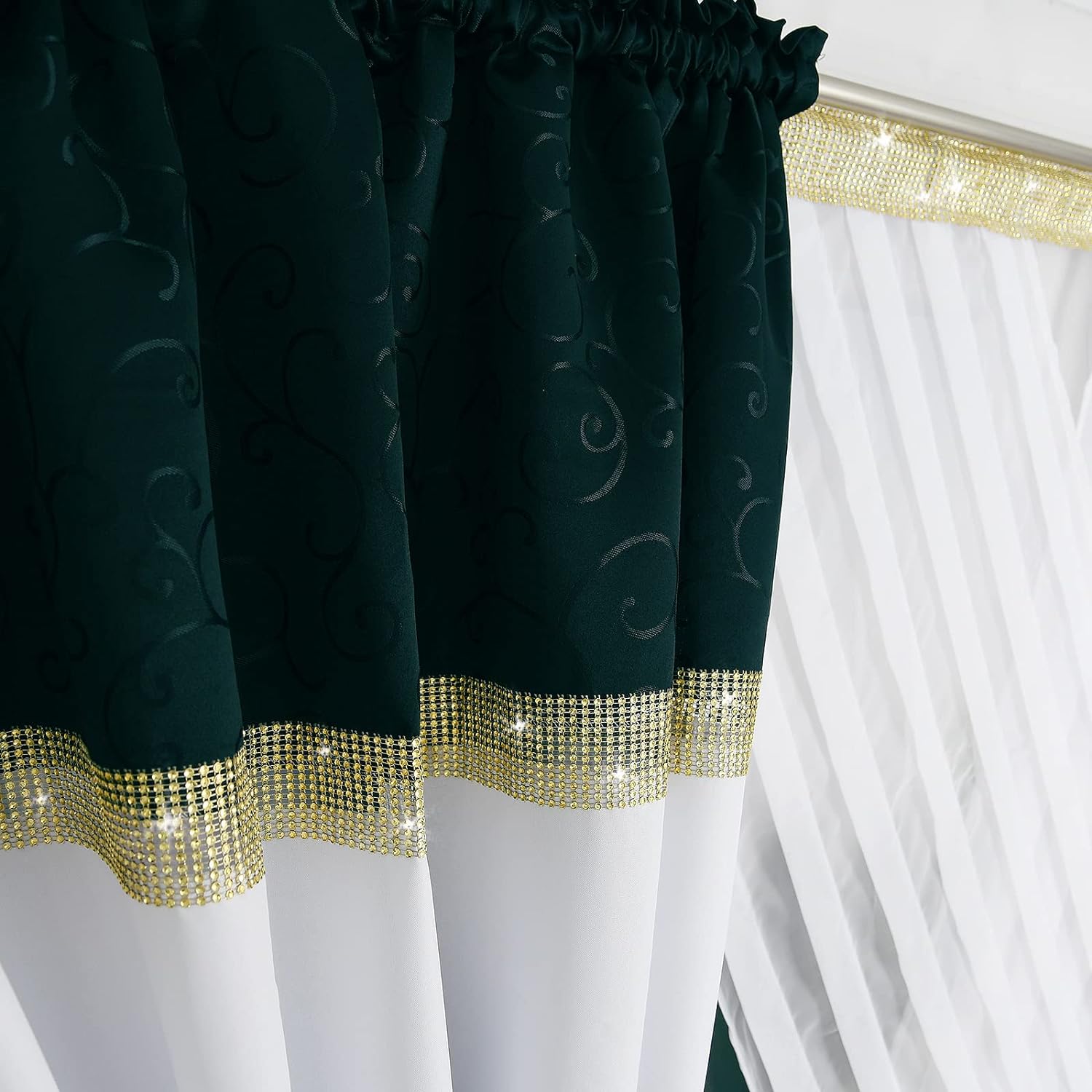 DESSI Dark Green Curtains - short image 2