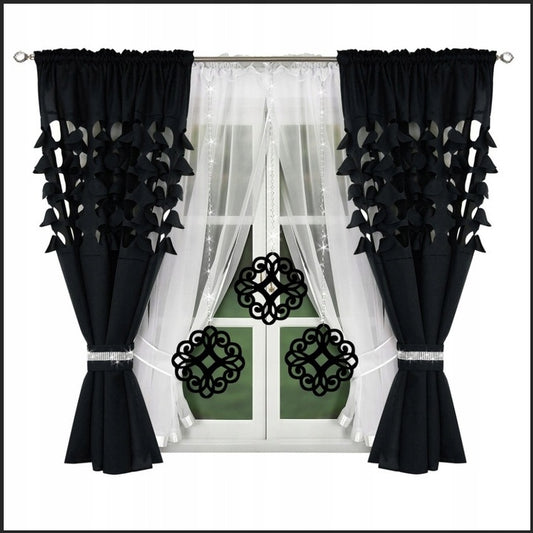 Decorative set with azure pendants -BLACK image 0