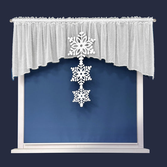 NEIGE Fluffy curtain set with stars image 0