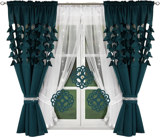 Decorative set with azure pendants - DARK GREEN image 0