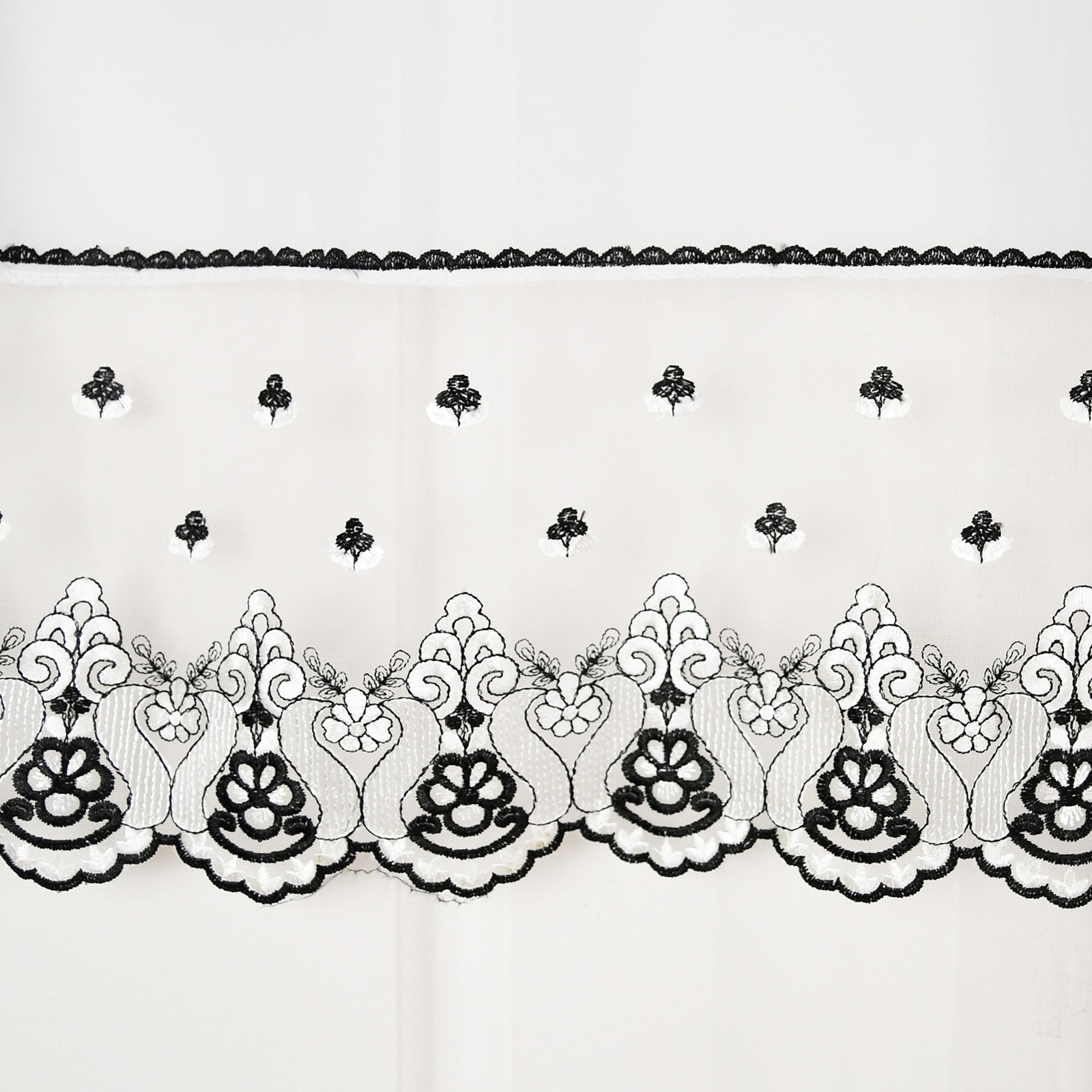,,Luna" Curtain with decorative lambrequin  - black image 6