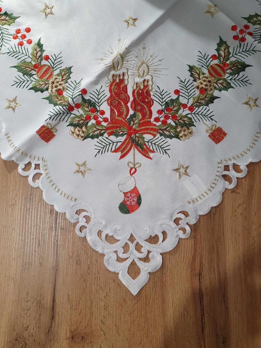 TABLECLOTH RED DECORATION  - Table Runner - Candles image 0