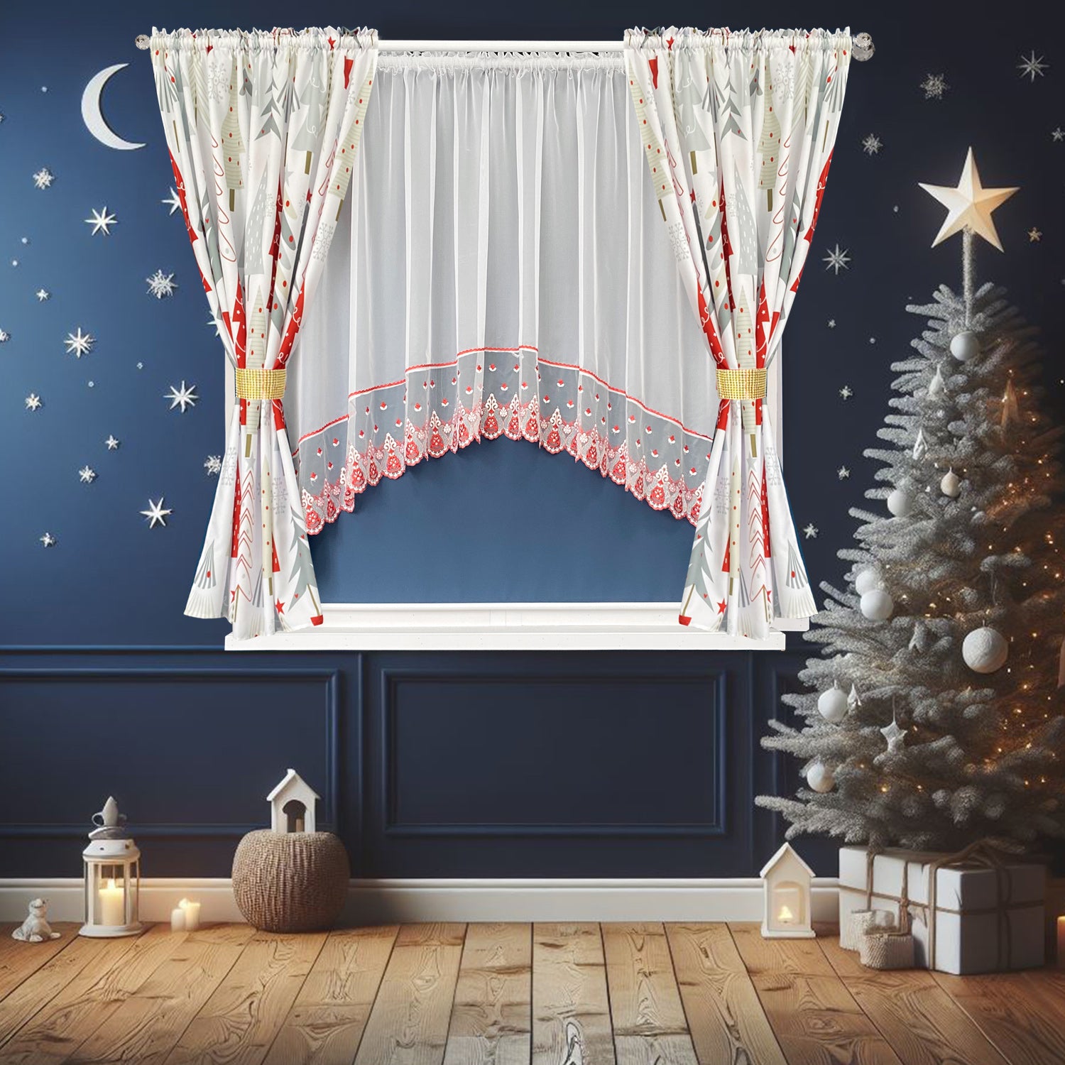 TINSEL - Christmas tree curtain set. image 1