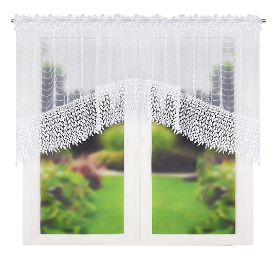 MILIA -  white curtains with beads and a flower-shaped pendant image 0