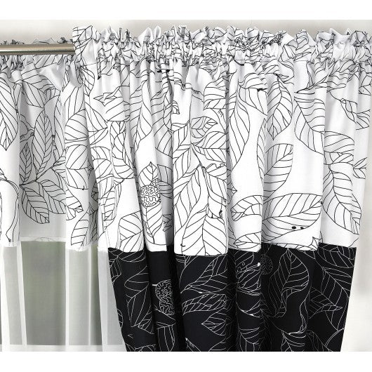 ILONE A set of black and white curtains image 1