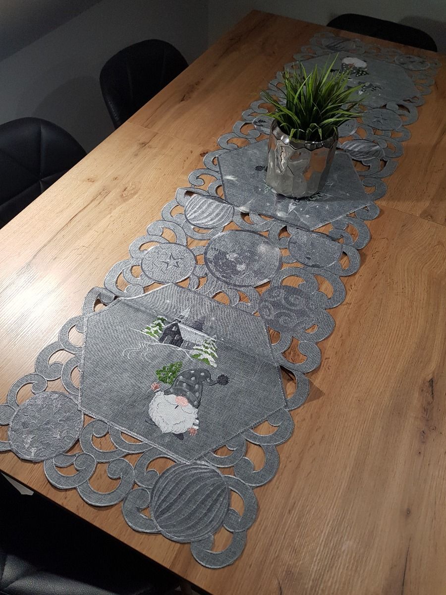 Embroidered Christmas table runner -  Style 2 image 1