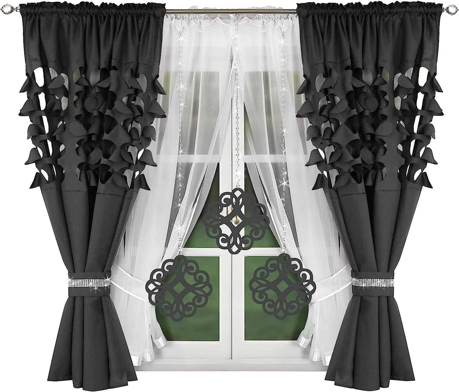 Decorative set with azure pendants -GREY image 0