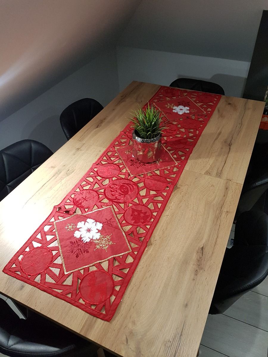 Embroidered Christmas table runner -  Style 2 image 2