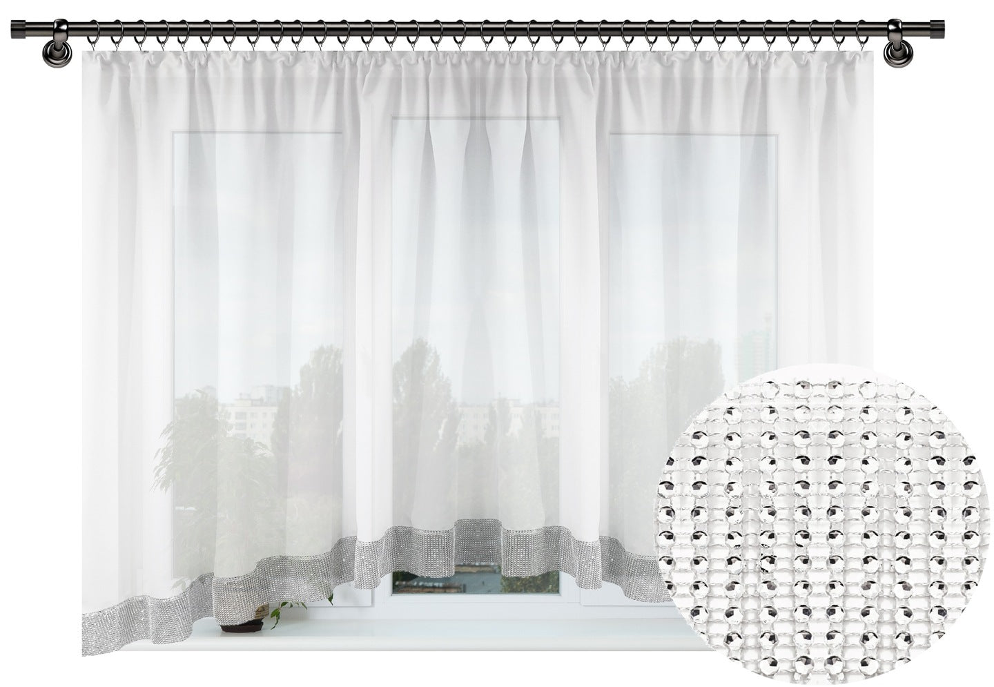 TAORMINA Curtain with rhinestones 1 image 1
