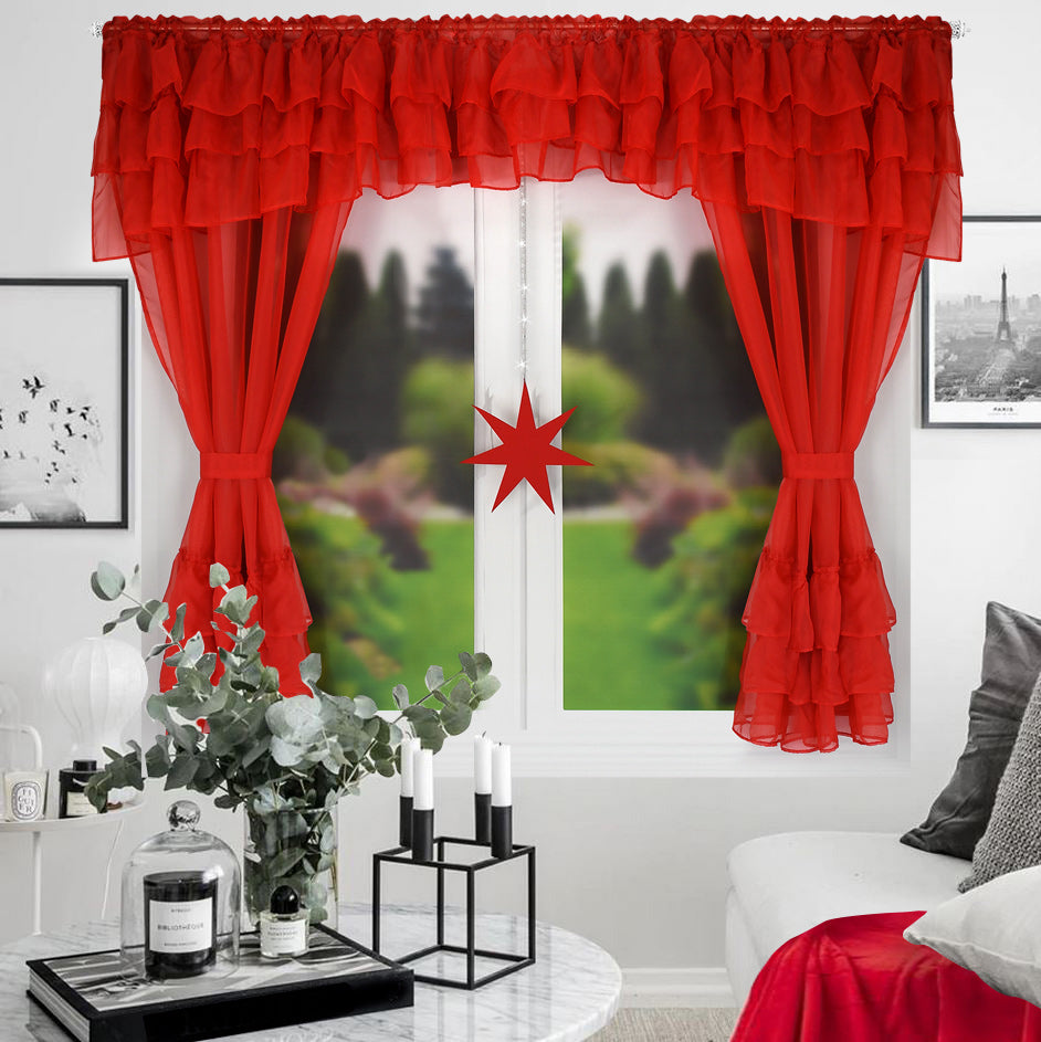 Christmas  Curtains  - STAR + RUFFLES image 1